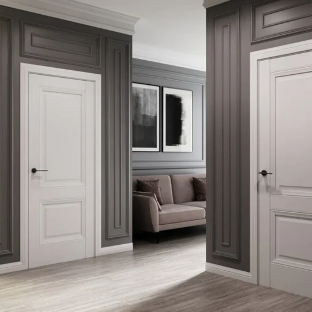 MDF baltos durys